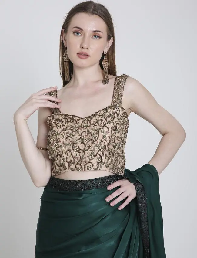 Royal Embroidered Blouse with saree