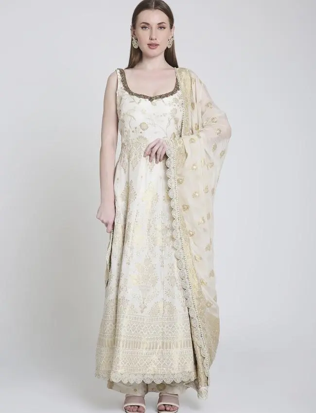 Ivory Anarkali suit