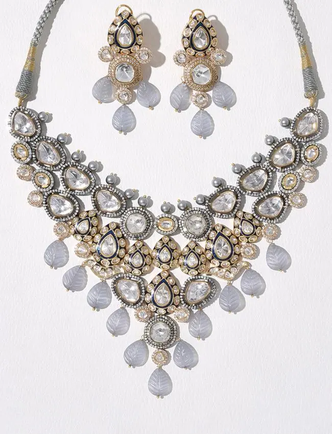 Polki & Carved Stone Bridal Necklace Set