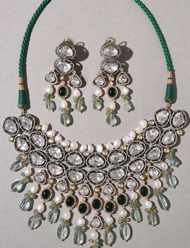 Fluoride & Polki Bridal Necklace Set