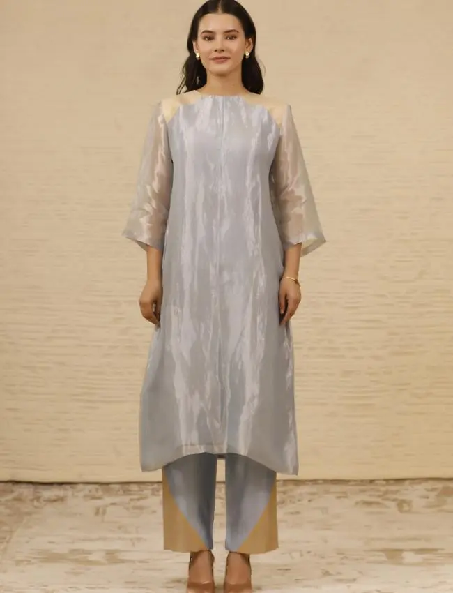 eeda_Chamak_Blue KURTA SET
