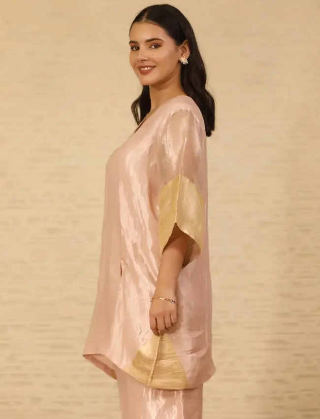 eeda_Chamak_Pink Short KURTA SET
