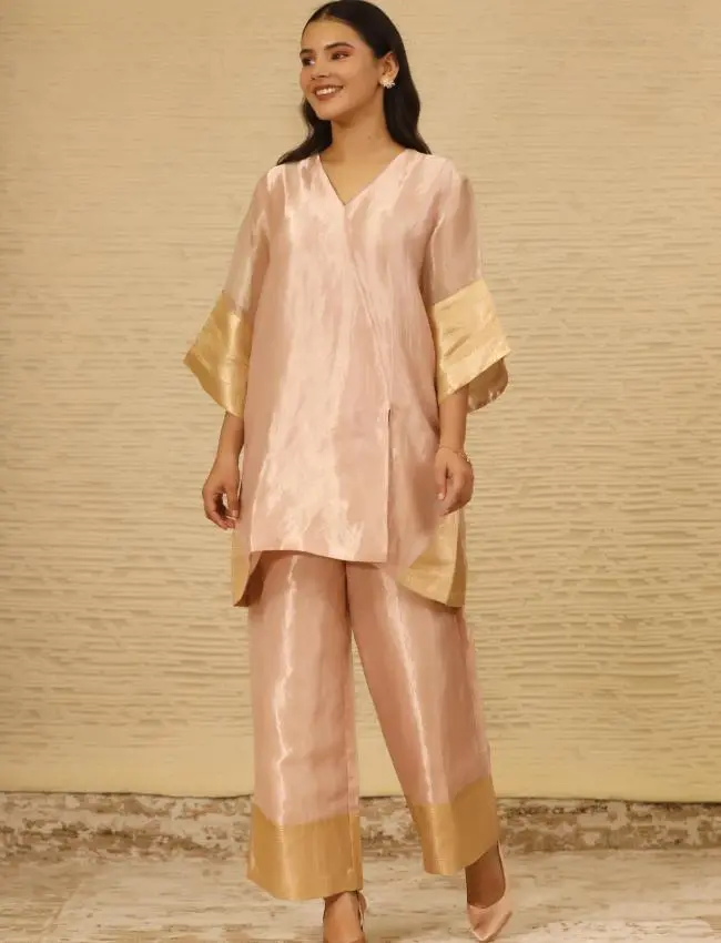 eeda_Chamak_Pink Short KURTA SET