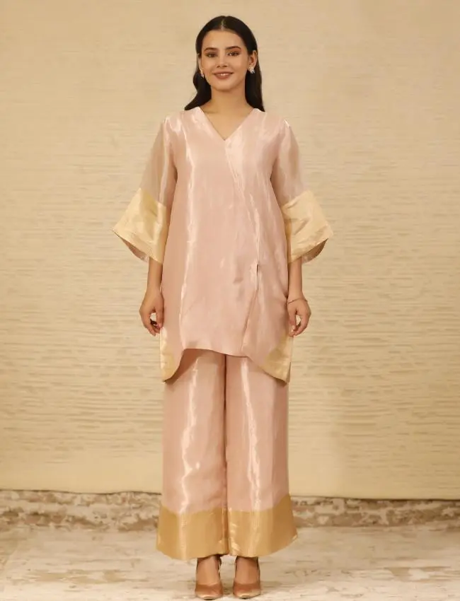 eeda_Chamak_Pink Short KURTA SET