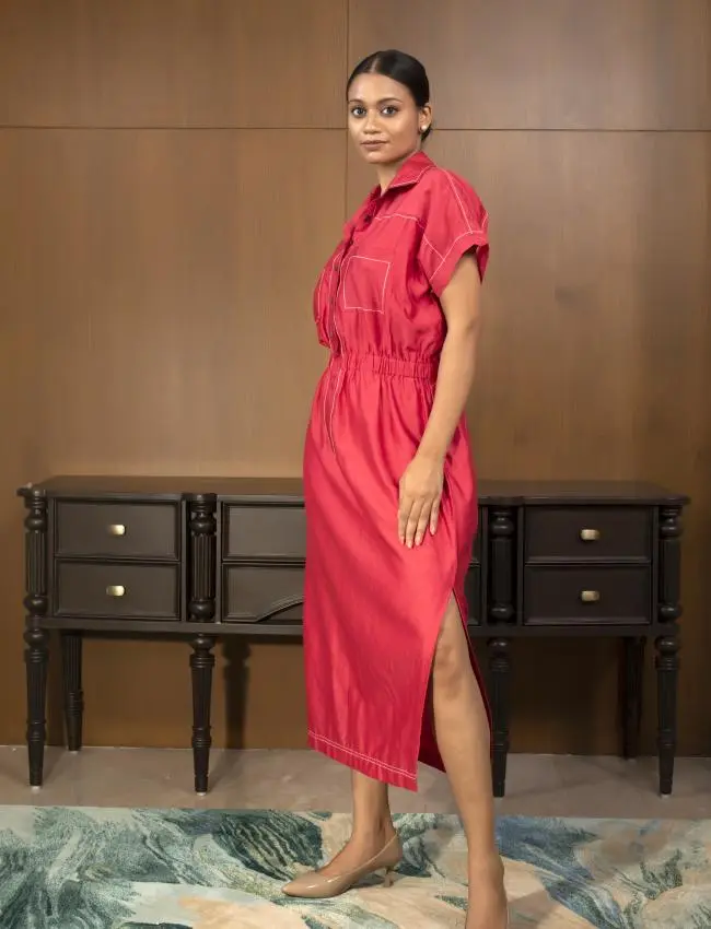 Eeda_Gc_Collored Dress_Red