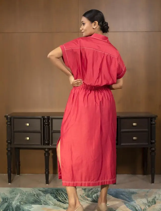 Eeda_Gc_Collored Dress_Red