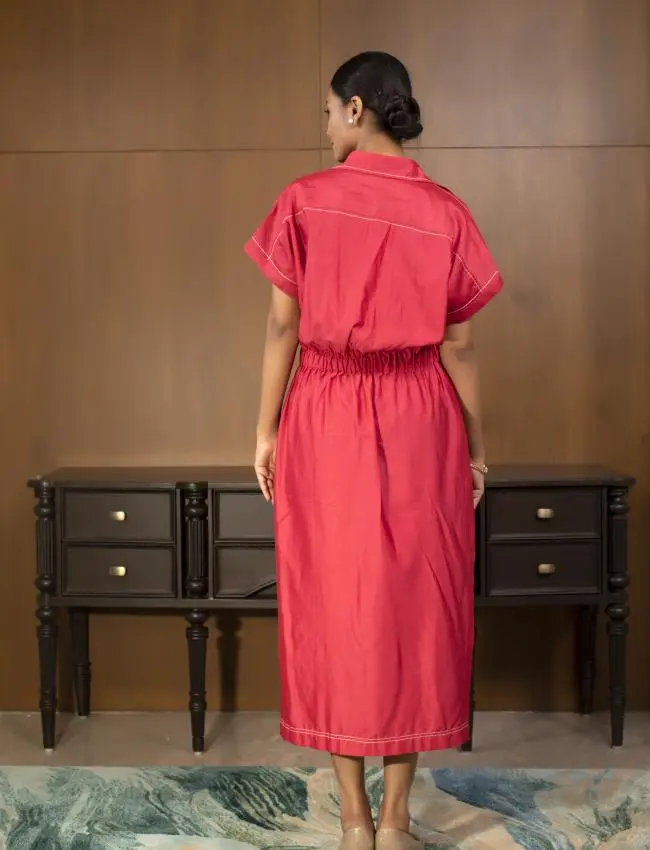 Eeda_Gc_Collored Dress_Red