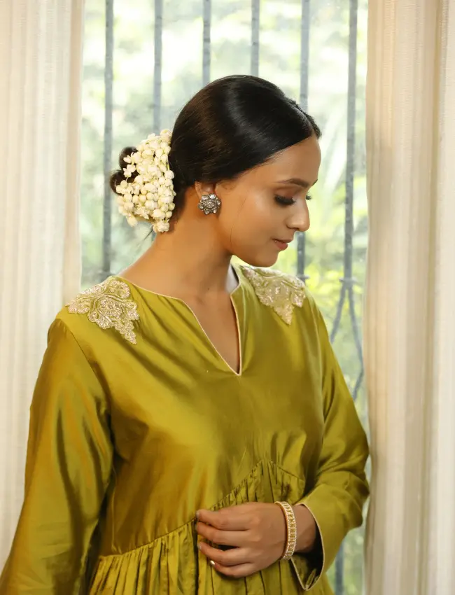 eeda_Noor Green Gather Dress_M