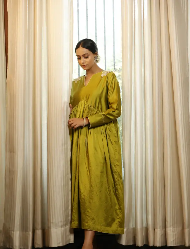 eeda_Noor Green Gather Dress_M