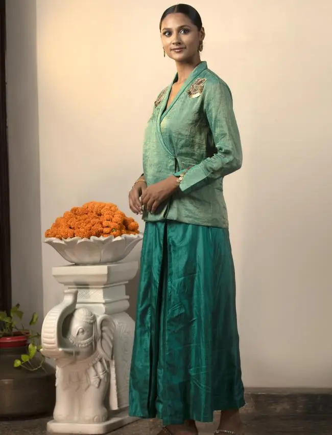 eeda_Parv_GreenSkirtSet