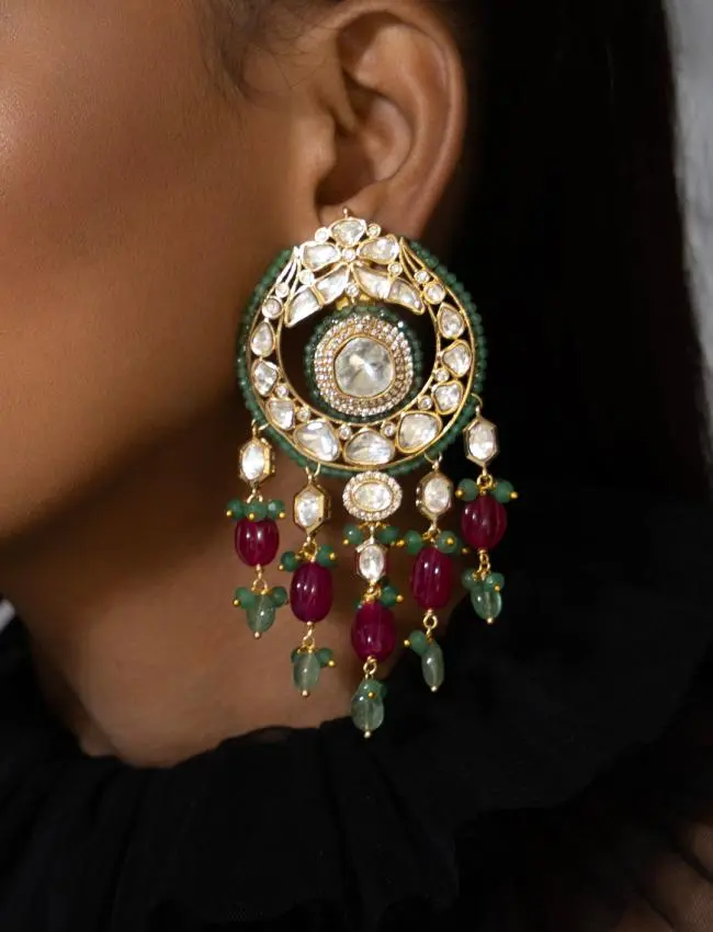 Polki Drop Earrings ERJBR23AU2