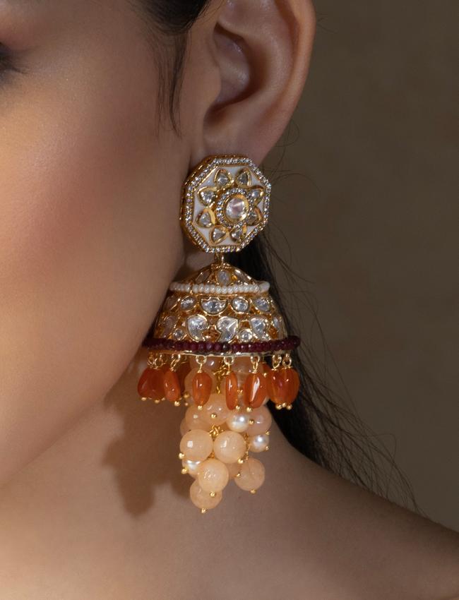 Polki Jhumka Eartings