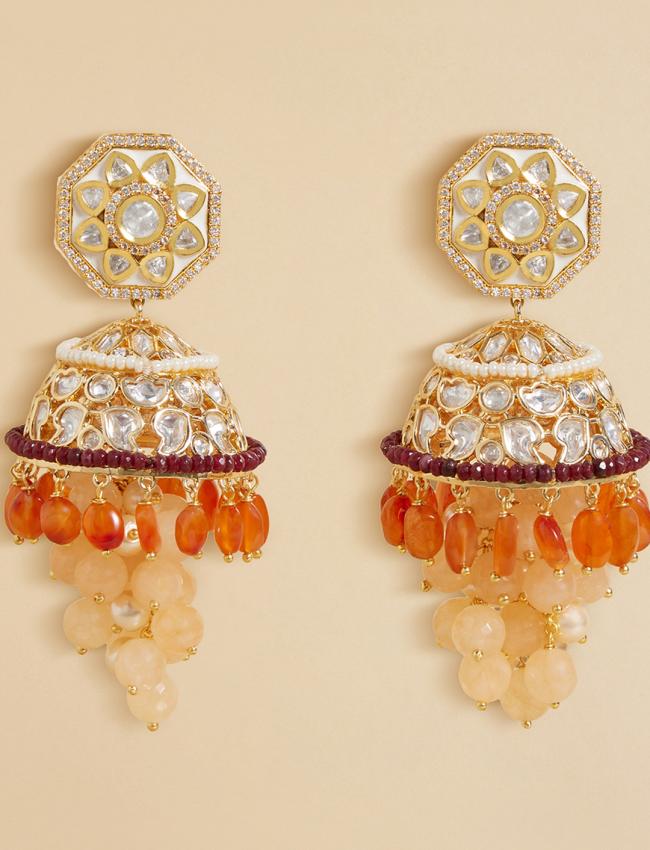 Polki Jhumka Eartings