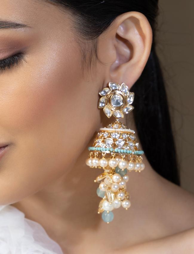 Platec Pearl Drops Jhumka Earrings