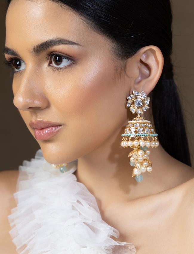 Platec Pearl Drops Jhumka Earrings