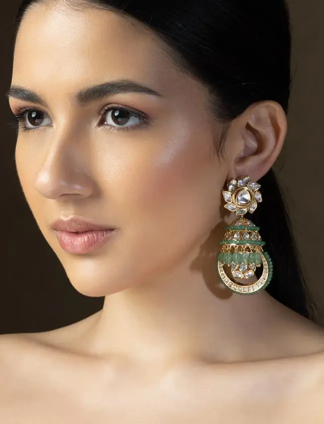 Played Polki Beaded Jhumka Earrings ERJBR23AU9