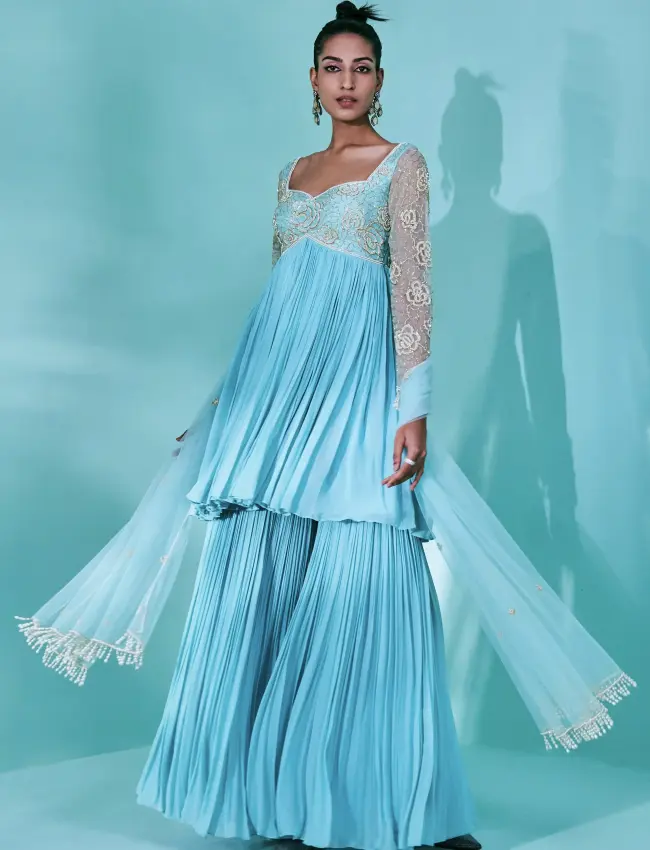 Aquarose sharara set