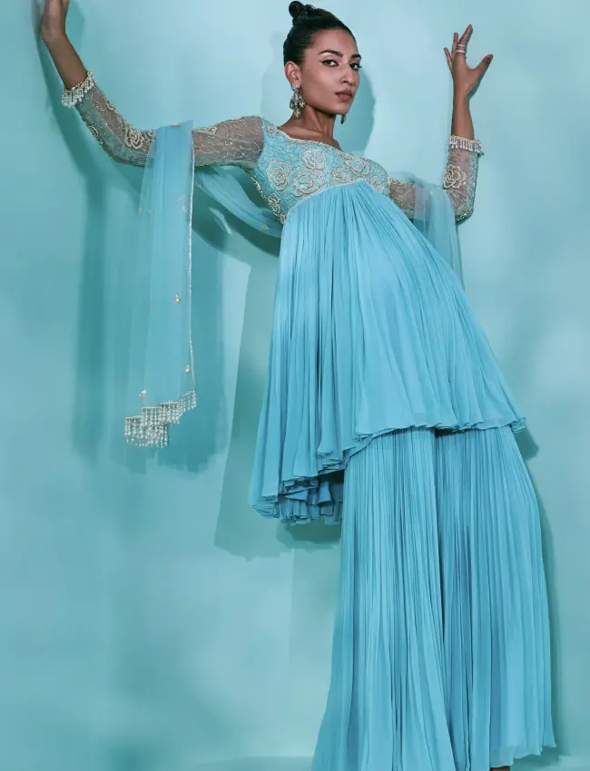 Aquarose sharara set