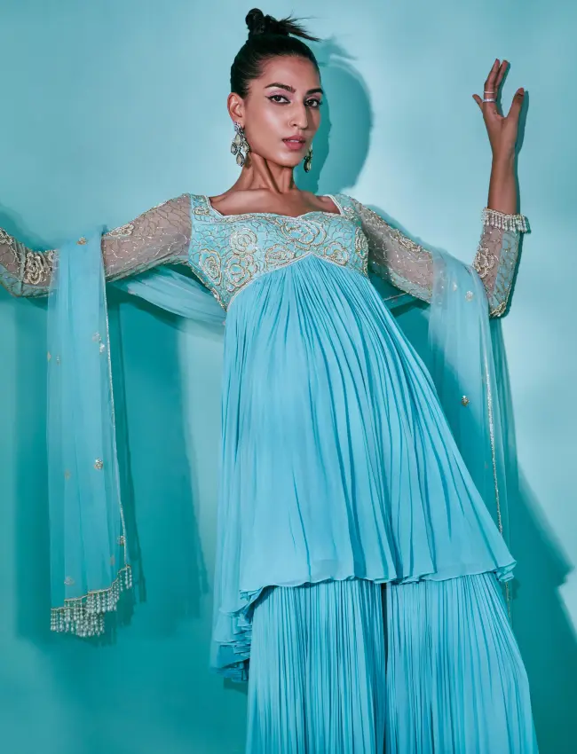 Aquarose sharara set