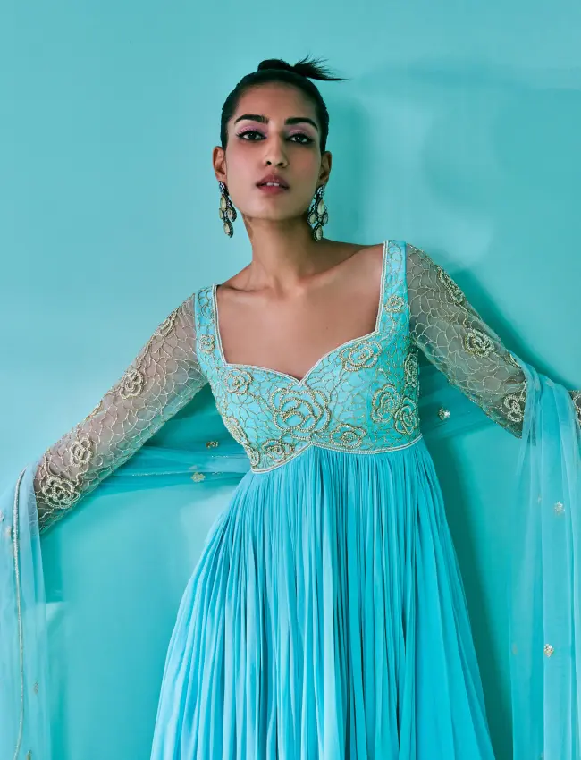 Aquarose sharara set