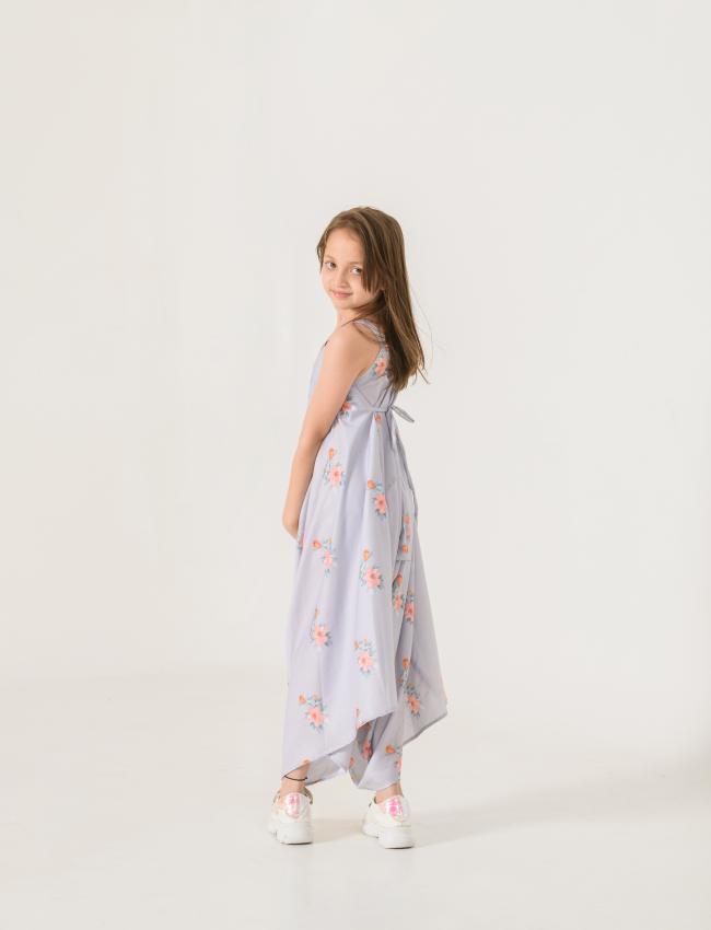 Slate Grey Palazzo Jumpsuit Kids