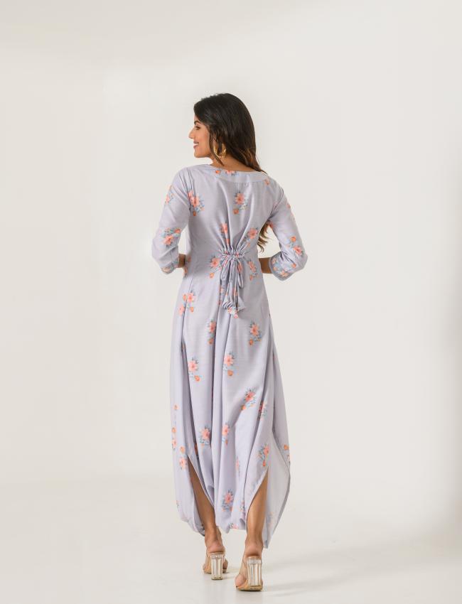 Slate Grey Dhoti Jumpsuit