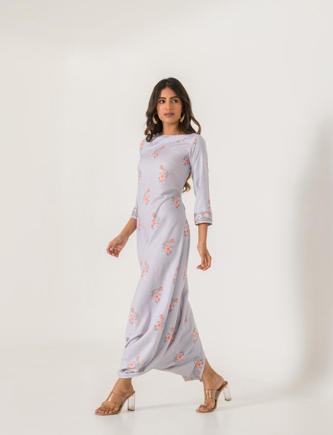 Slate Grey Dhoti Jumpsuit