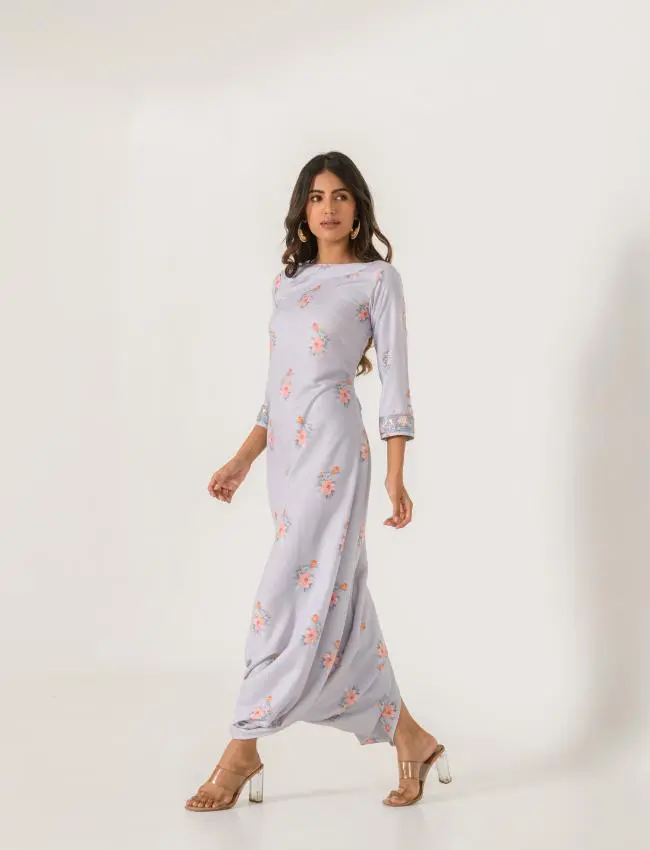 Slate Grey Dhoti Jumpsuit