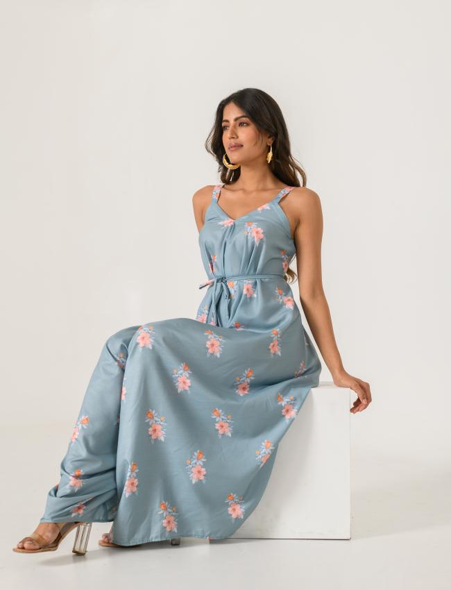 Aqua Blue Palazzo Jumpsuit