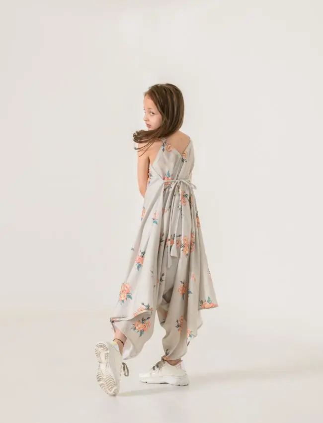 Mother Daughter Pista Green Palazzo Jumpsuit