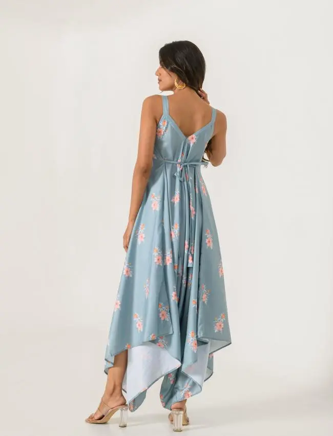 Mother Daughter Aqua Blue Palazzo Jumpsuit