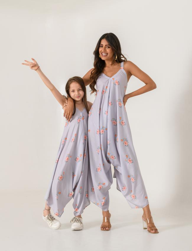 Mother Daughter Slate Grey Palazzo Jumpsuit