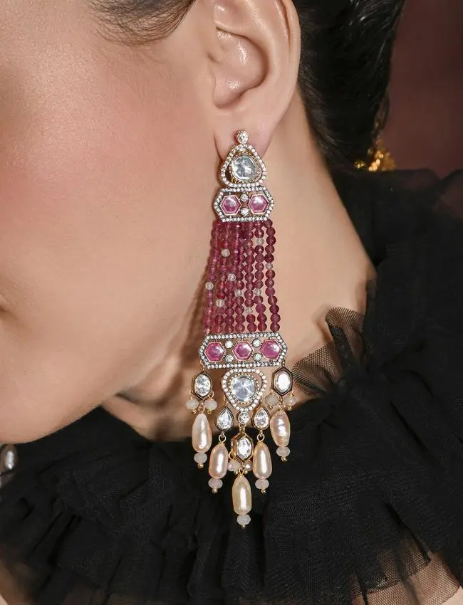 Chromatic Red Chandelier Earrings JBRMR24ER15