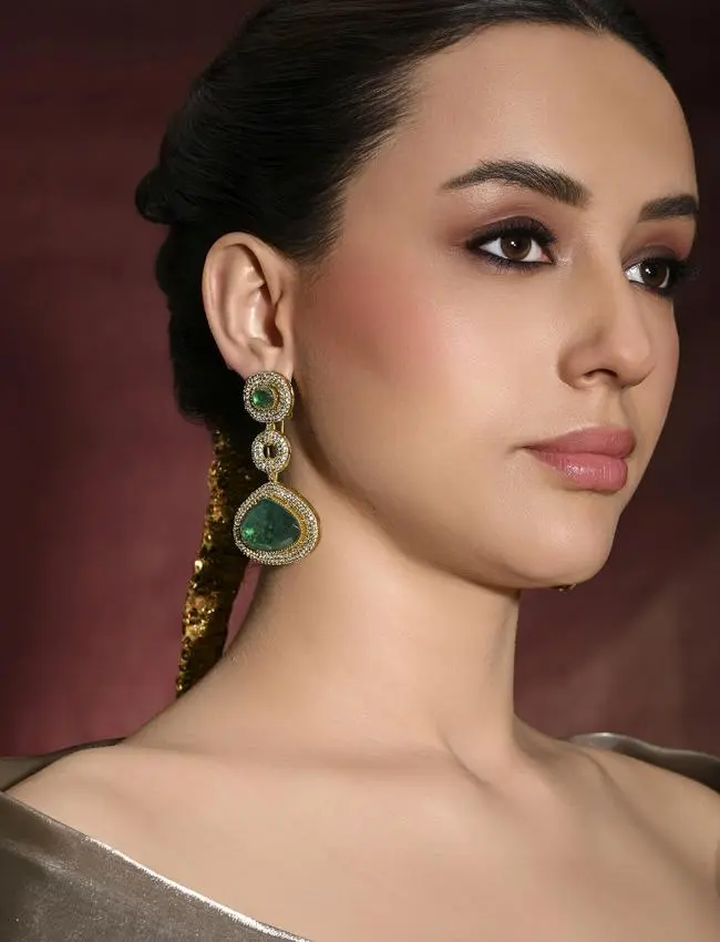 Green Glory Dangler Earrings