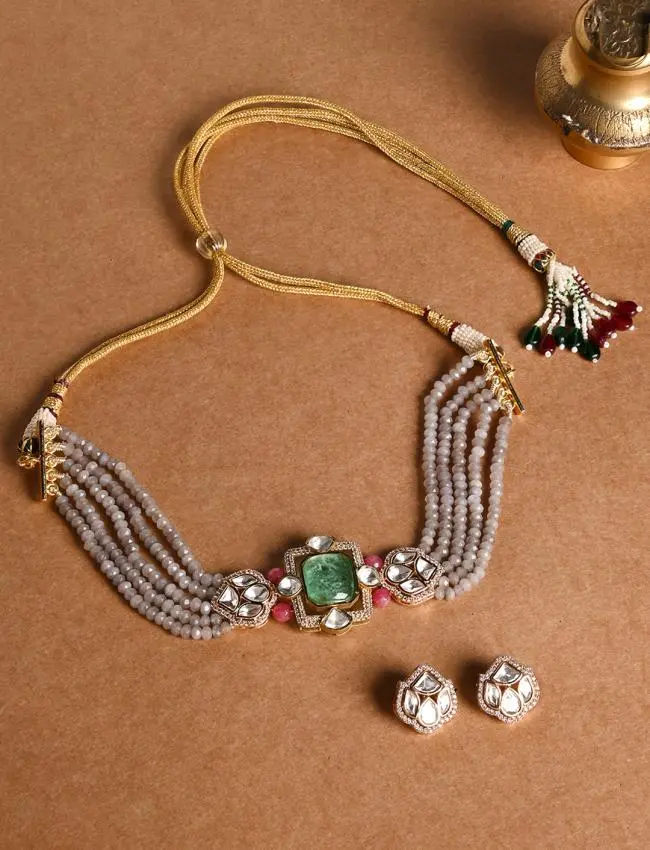 Dazzling Choker With Earrings JBRMR24NKS42