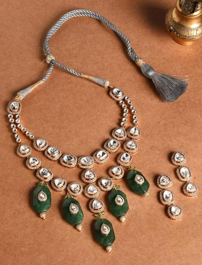 Majestic Layered Necklace With Earrings