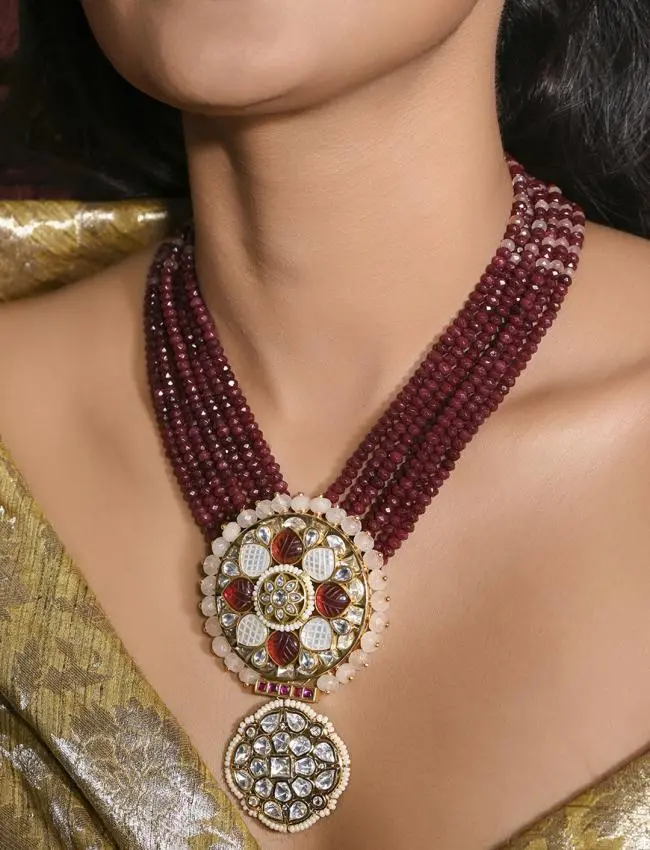 Luxuriant Necklace With Earrings JBRMR24NKS63