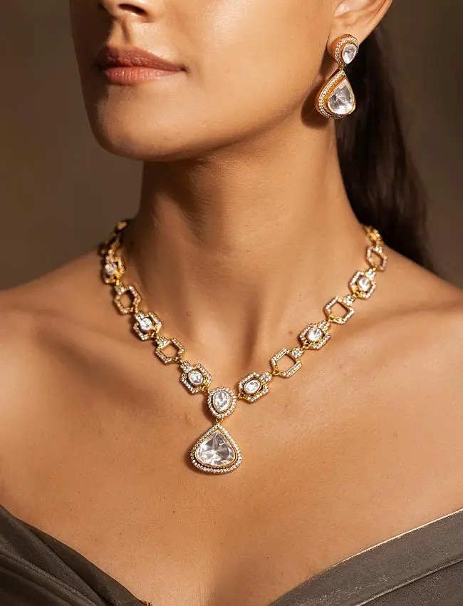 Luxurious Golden Glow Necklace Set