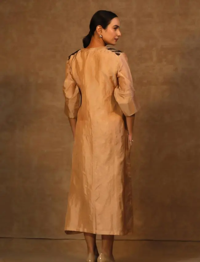 DHUN A IINE ZARI STRIPE DRESS(K03)