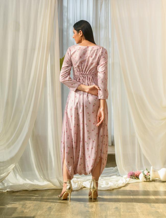 Rosey Pink Dhoti Jumpsuit