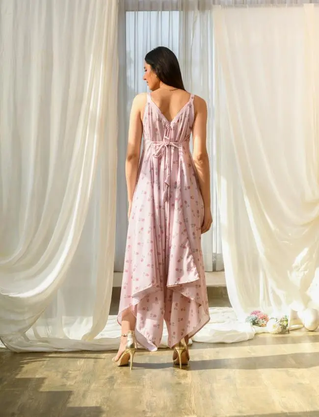 Rosey Pink Palazzo Jumpsuit