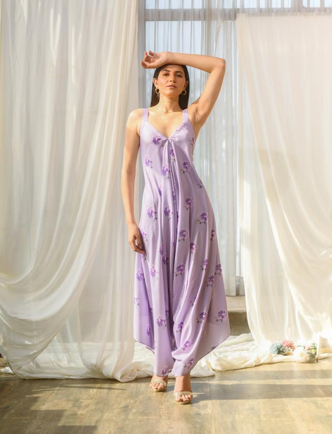 Very Peri Lilac Palazzo Jumpsuit