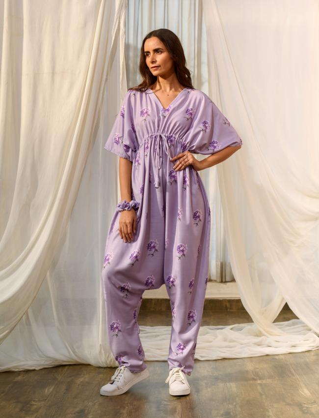 Very Peri Lilac Kimono Dhoti Jumpsuit