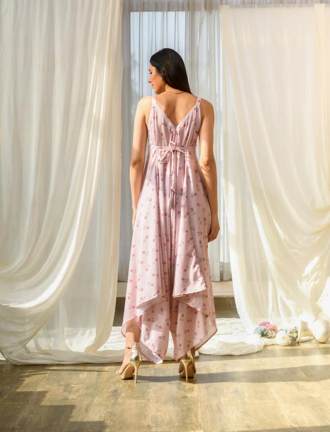 Mother Daughter Rosey Pink Palazzo Jumpsuit