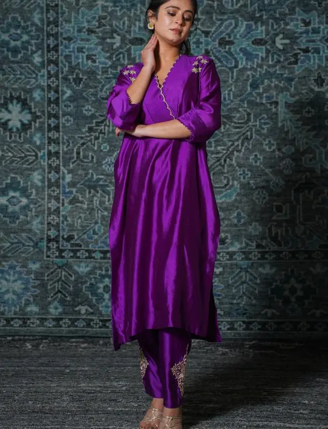 eeda_Noor Purple KURTA SET_M