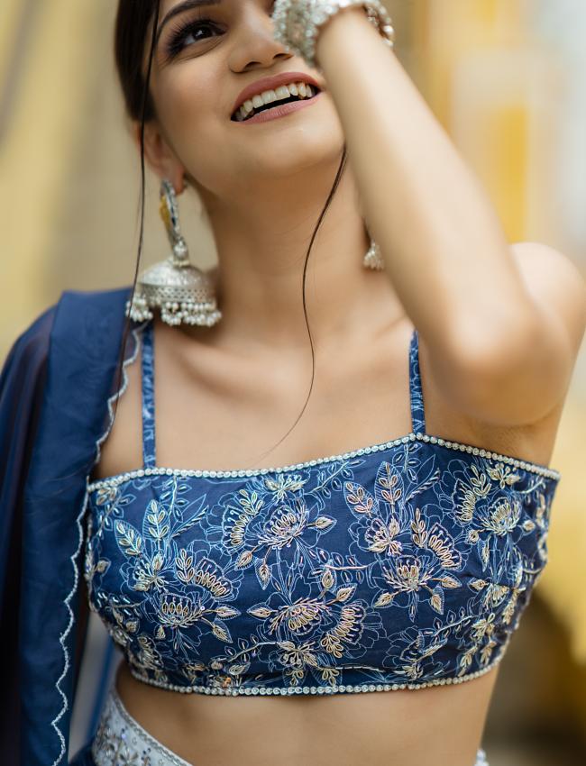 Noori Blue Kali Lehenga