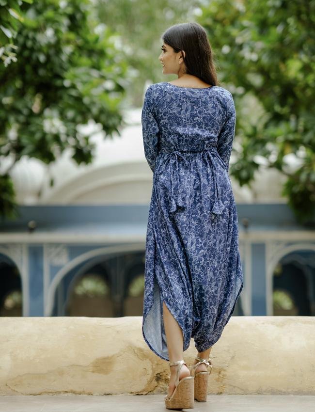 Twilight Blue Dhoti Jumpsuit