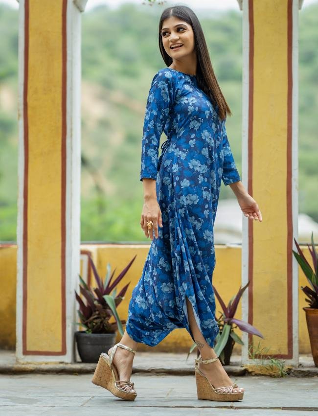 Midnight Blue Dhoti Jumpsuit