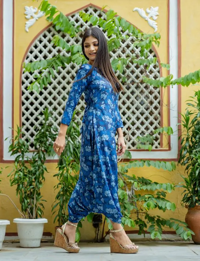 Midnight Blue Dhoti Jumpsuit