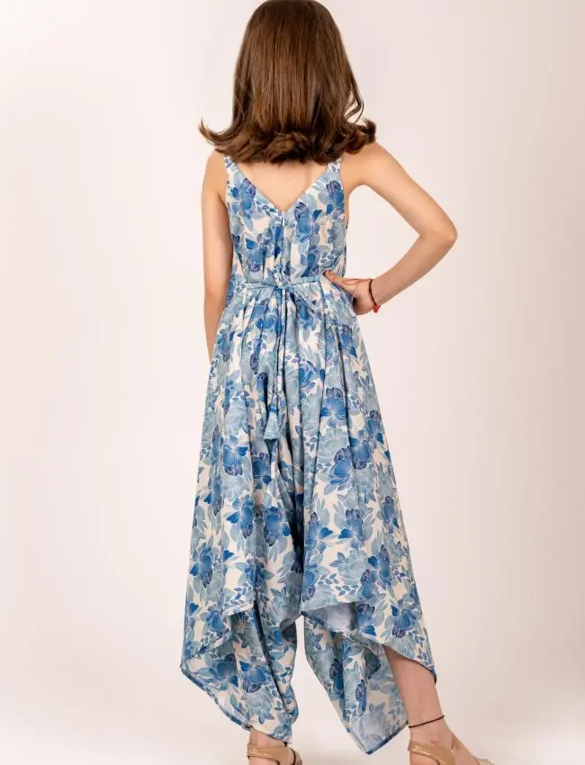 Seashell Cream Palazzo Jumpsuit Kids